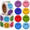 1500 Pcs Happy Smile Face Stickers for Kids,3 Rolls Classroom Incentive Reward Decal